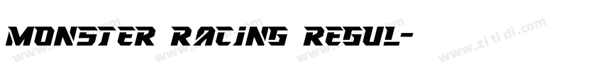 Monster Racing Regul字体转换